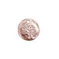 CRG-276 Rose Gold Overlay Natural Charm with Etched Tree Beads Bali Designs Inc 