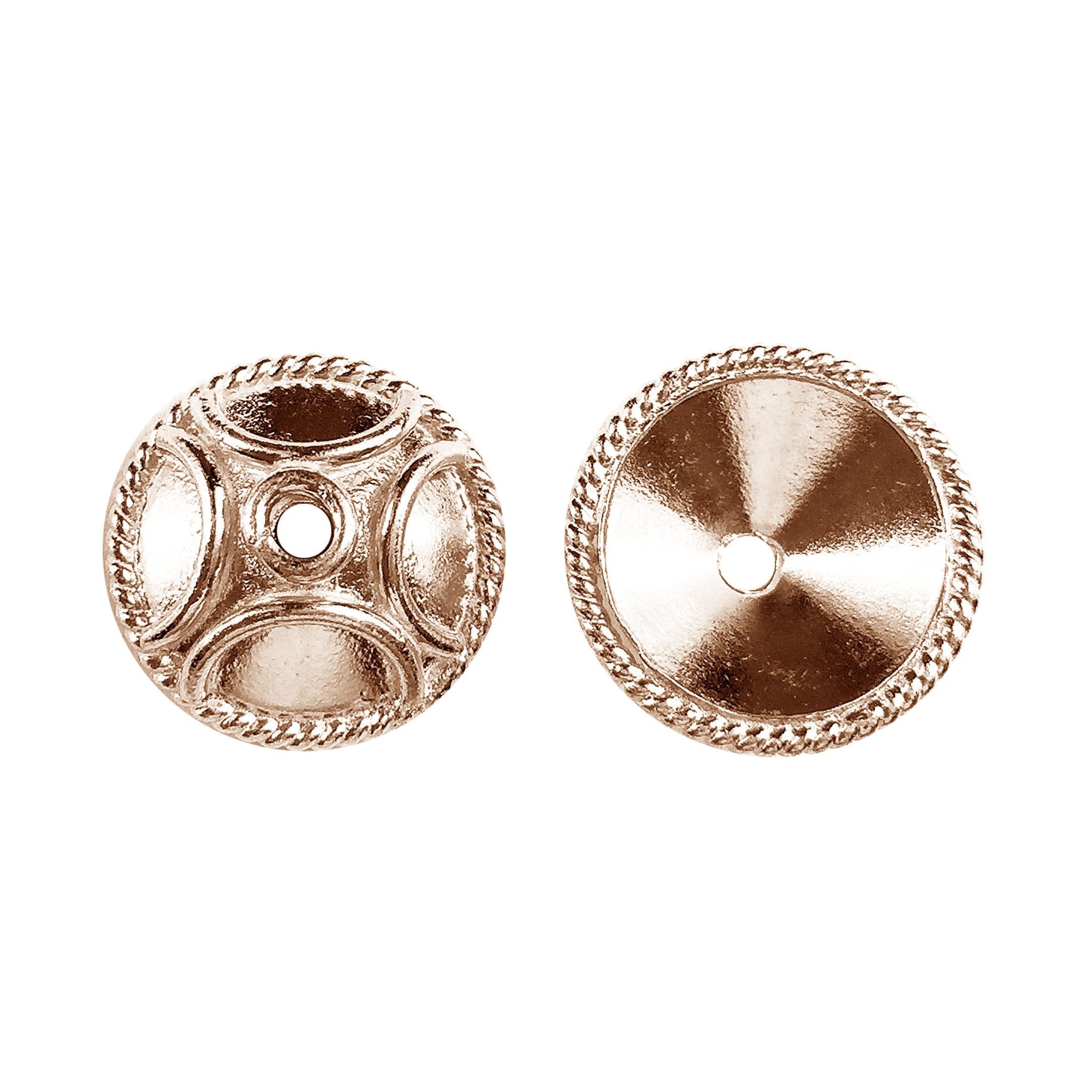 CRG-327 Rose Gold Overlay Bead Cap Beads Bali Designs Inc 