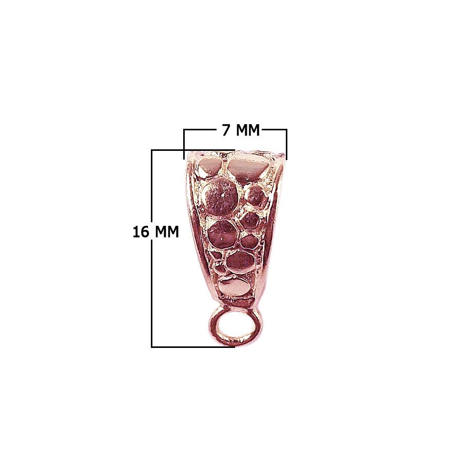CRG-366 Rose Gold Overlay Pendant Bail Beads Bali Designs Inc 