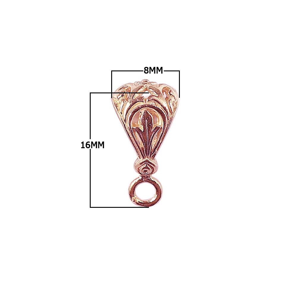 CRG-367 Rose Gold Overlay Pendant Bail Beads Bali Designs Inc 