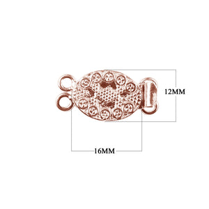 CRG-380 Rose Gold Overlay Multi Strand Clasp With 2 Hole Beads Bali Designs Inc 