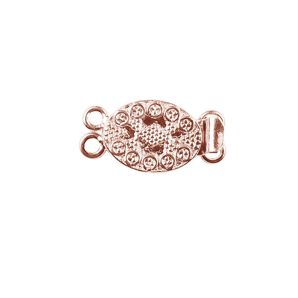 CRG-380 Rose Gold Overlay Multi Strand Clasp With 2 Hole Beads Bali Designs Inc 