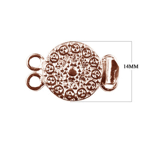 CRG-390 Rose Gold Overlay Multi Strand Clasp With 2 Hole Beads Bali Designs Inc 
