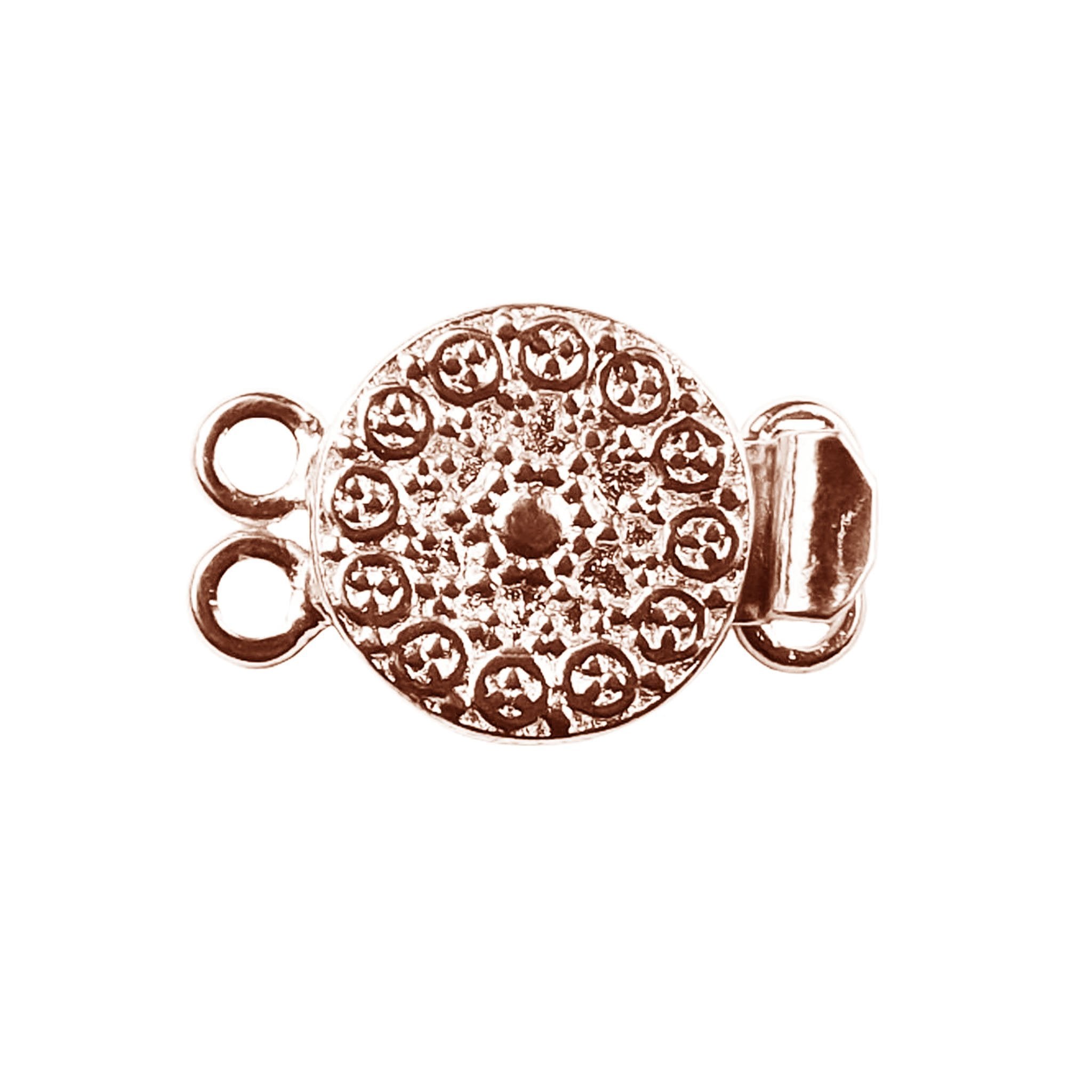 CRG-390 Rose Gold Overlay Multi Strand Clasp With 2 Hole Beads Bali Designs Inc 