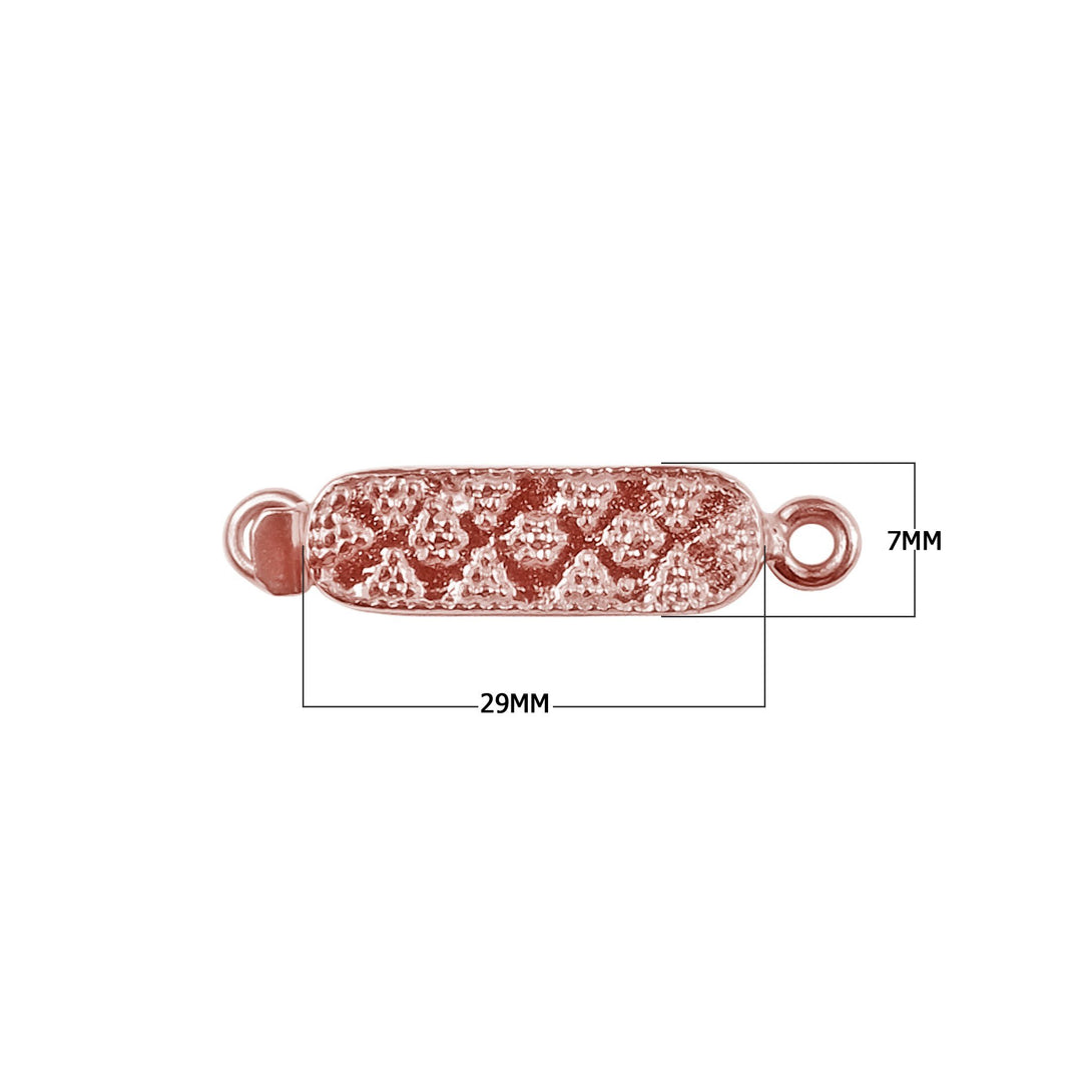 CRG-420 Rose Gold Overlay Single Hole Multi Strand Clasp Beads Bali Designs Inc 