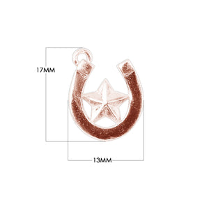 CRG-431 Rose Gold Overlay Small Peace Charm Beads Bali Designs Inc 