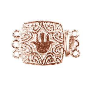 CRG-441 Rose Gold Overlay Multi Strand Clasp With 3 Holes Beads Bali Designs Inc 