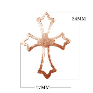 CRG-451 Rose Gold Overlay Cross Charm Beads Bali Designs Inc 