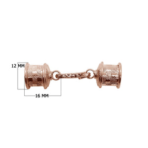 Rose Gold Overlay Over Copper end cap jewelry finding handcrafted in India for professional jewelry making