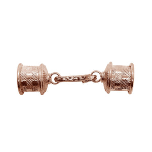 Rose Gold Overlay Over Copper end cap jewelry finding handcrafted in India for professional jewelry making