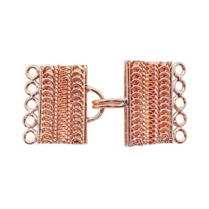 CRG-470 Rose Gold Overlay Multi Strand Hook 5 Holes Beads Bali Designs Inc 