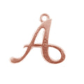 CRG-472 Rose Gold Overlay Alphabet 'A' Charm Beads Bali Designs Inc 