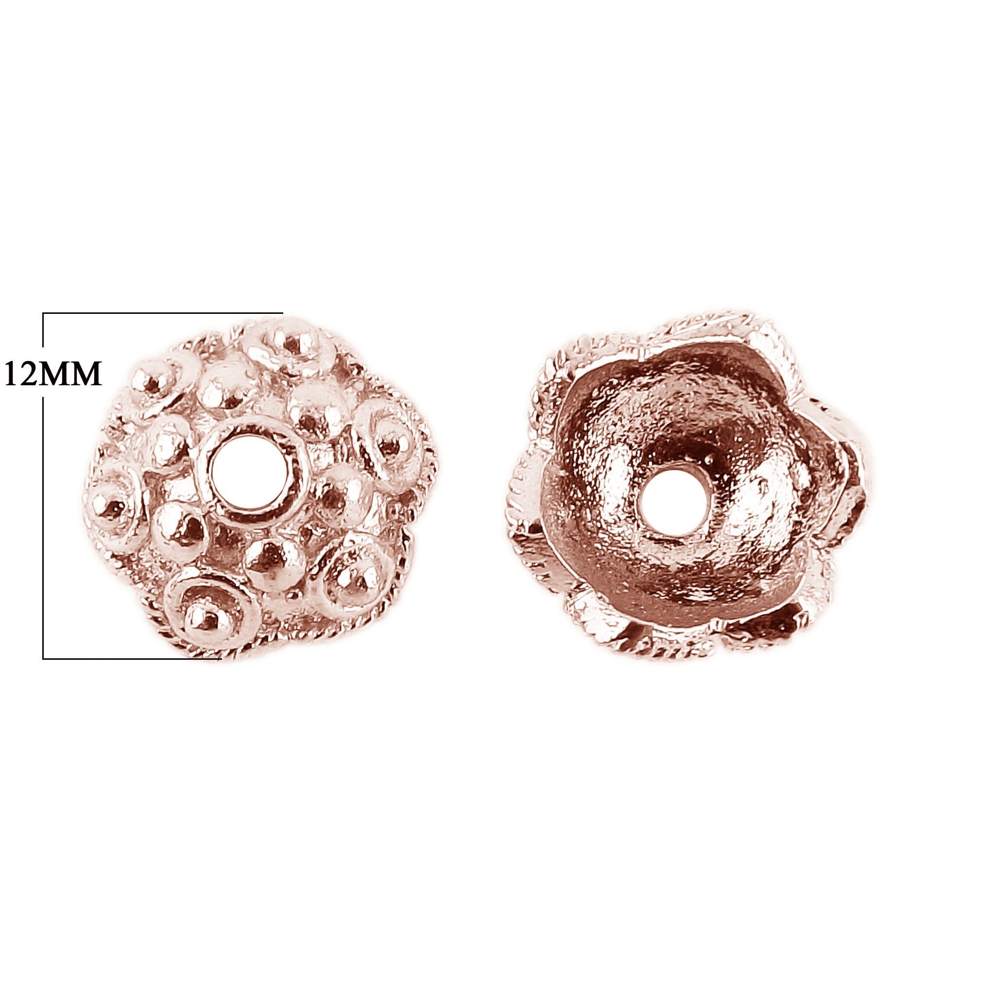 CRG-474 Rose Gold Overlay Bead Cap Beads Bali Designs Inc 