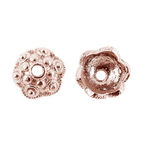CRG-474 Rose Gold Overlay Bead Cap Beads Bali Designs Inc 