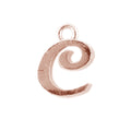 CRG-475 Rose Gold Overlay Alphabet 'C' Charm Beads Bali Designs Inc 