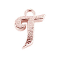CRG-492 Rose Gold Overlay Alphabet 'T' Charm Beads Bali Designs Inc 
