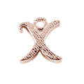 CRG-496 Rose Gold Overlay Alphabet 'X' Charm Beads Bali Designs Inc 