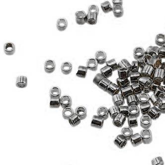 Black rhodium overlay crimp bead over copper handcrafted in India for wholesale jewelry making