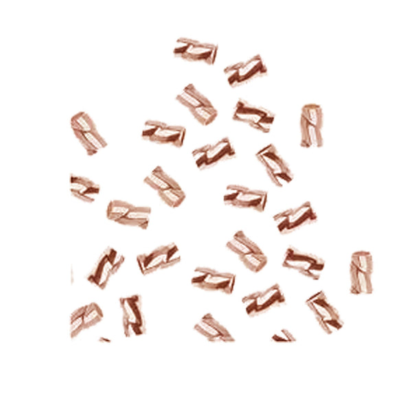 CRRG-103-3X2MM Rose Gold Overlay Twisted Crimp Bead Beads Bali Designs Inc 