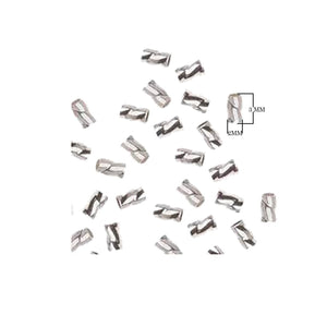 CRSF-103-3X2MM Silver Overlay Twisted Crimp Bead Beads Bali Designs Inc 