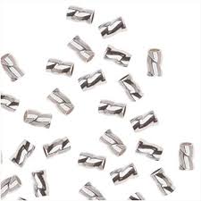 CRSF-103-3X2MM Silver Overlay Twisted Crimp Bead Beads Bali Designs Inc 