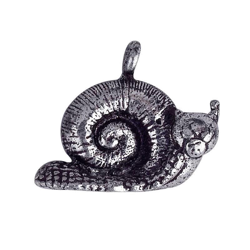 Silver overlay over copper snail charm handcrafted in India for wholesale jewelry making