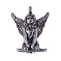 Silver overlay over copper angel charm handcrafted in India for wholesale jewelry production