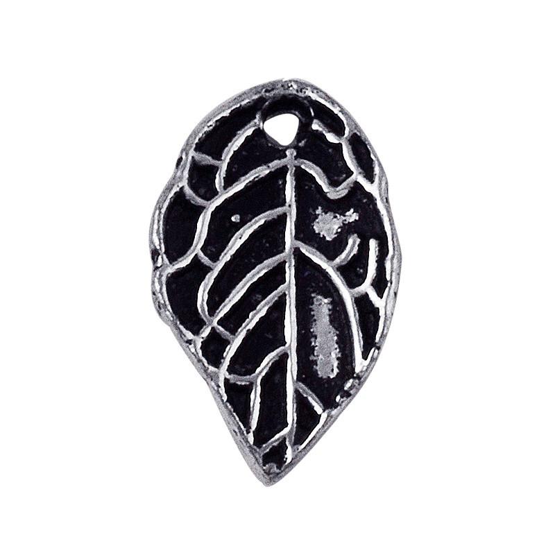 Silver overlay over copper leaf charm handcrafted in India for wholesale jewelry manufacturing