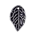 Silver overlay over copper leaf charm handcrafted in India for wholesale jewelry manufacturing