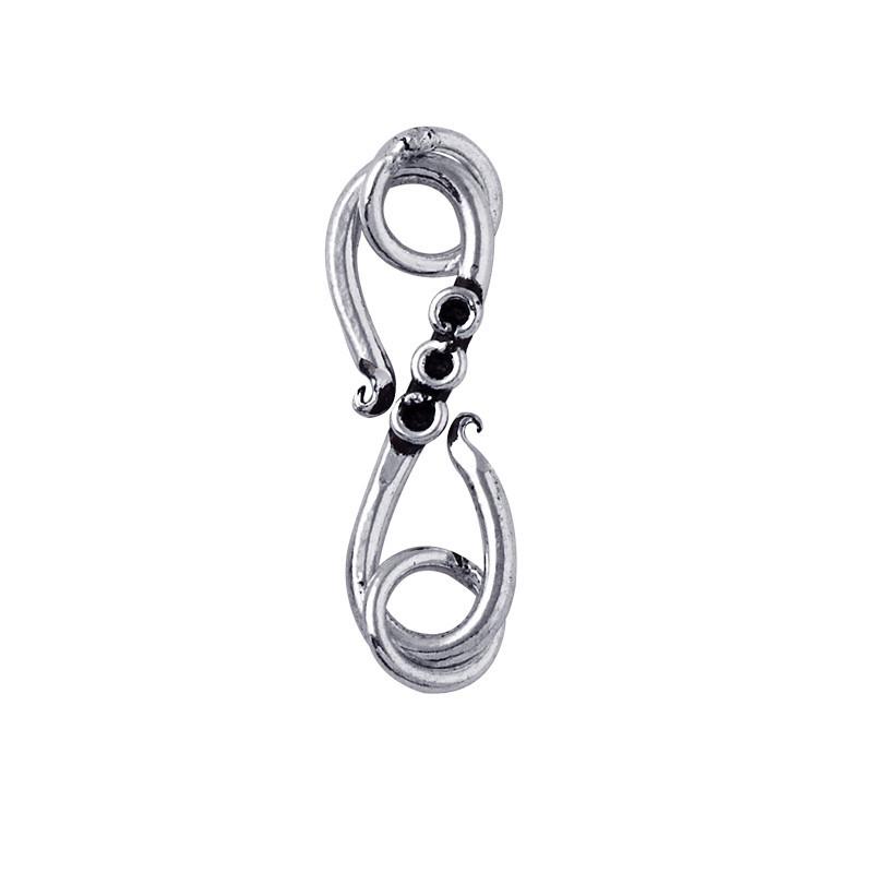 CSF-111 Silver Overlay ''S'' Hook Beads Bali Designs Inc 