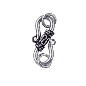 Silver overlay over copper decorative S hook handcrafted in India for wholesale jewelry production