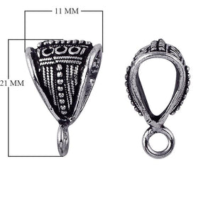 CSF-118 Silver Overlay Pendant Bail Beads Bali Designs Inc 