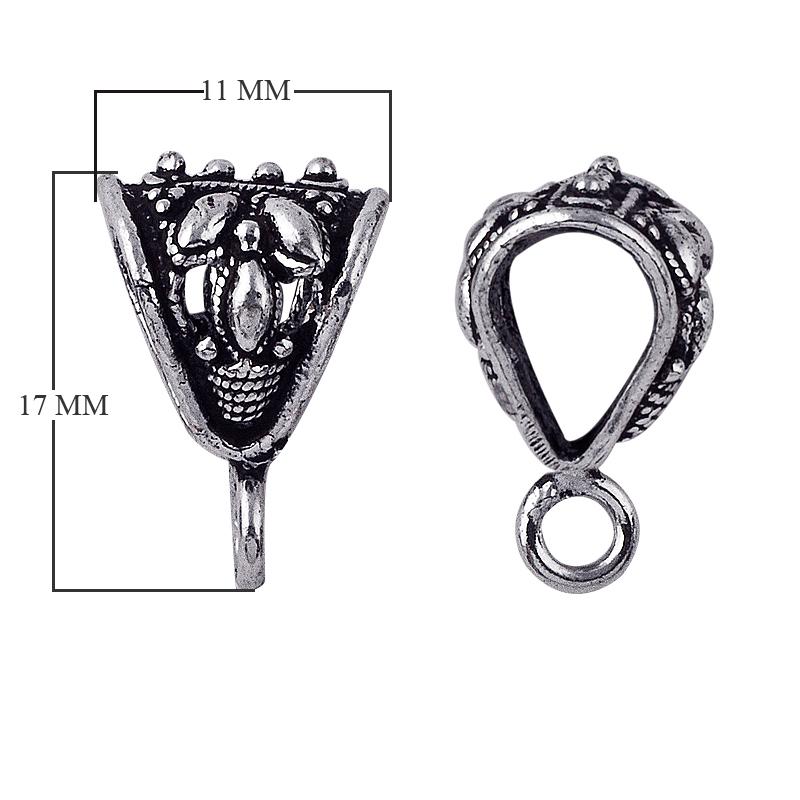 CSF-119 Silver Overlay Pendant Bail Beads Bali Designs Inc 