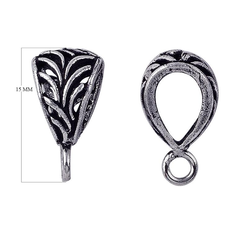 CSF-120 Silver Overlay Pendant Bail Beads Bali Designs Inc 