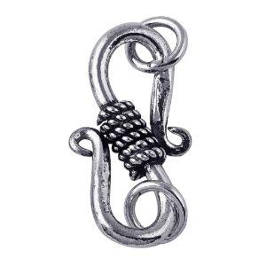 CSF-123 Silver Overlay ''S'' Hook Beads Bali Designs Inc 