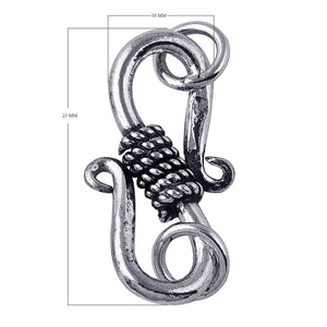 CSF-123 Silver Overlay ''S'' Hook Beads Bali Designs Inc 