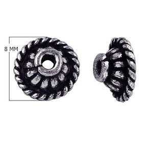 CSF-129 Silver Overlay Bead Cap Beads Bali Designs Inc 