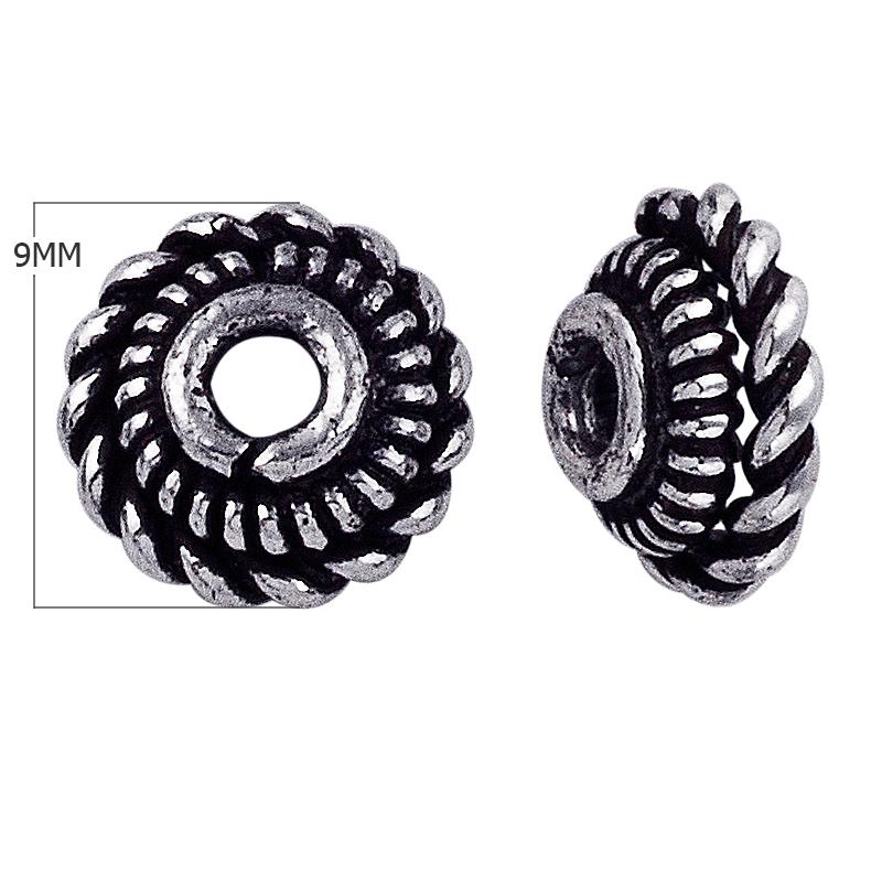 CSF-130 Silver Overlay Bead Cap Beads Bali Designs Inc 