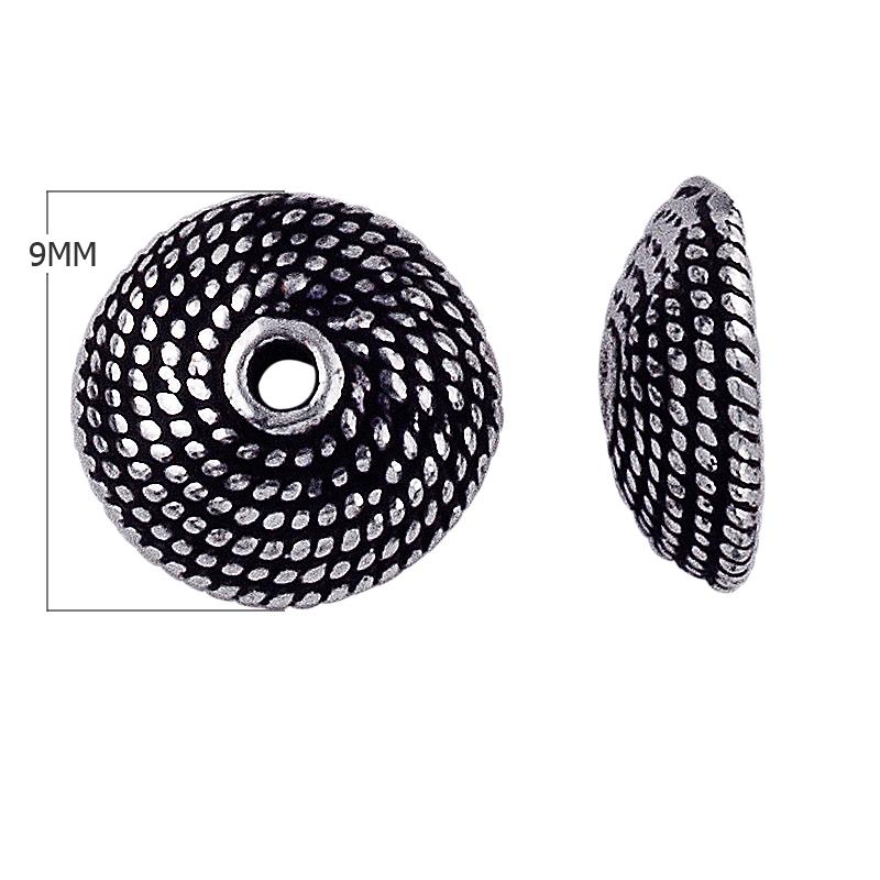 CSF-131 Silver Overlay Bead Cap Beads Bali Designs Inc 