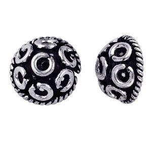 CSF-132 Silver Overlay Bead Cap Beads Bali Designs Inc 