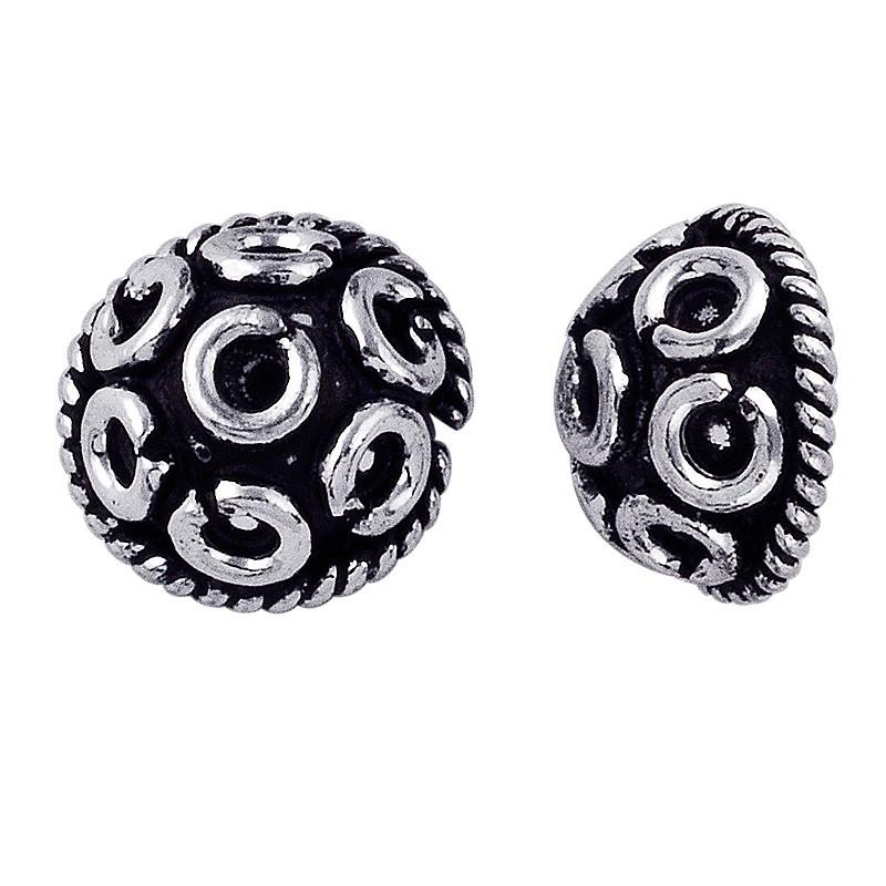 CSF-132 Silver Overlay Bead Cap Beads Bali Designs Inc 