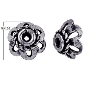 CSF-133 Silver Overlay Bead Cap Beads Bali Designs Inc 