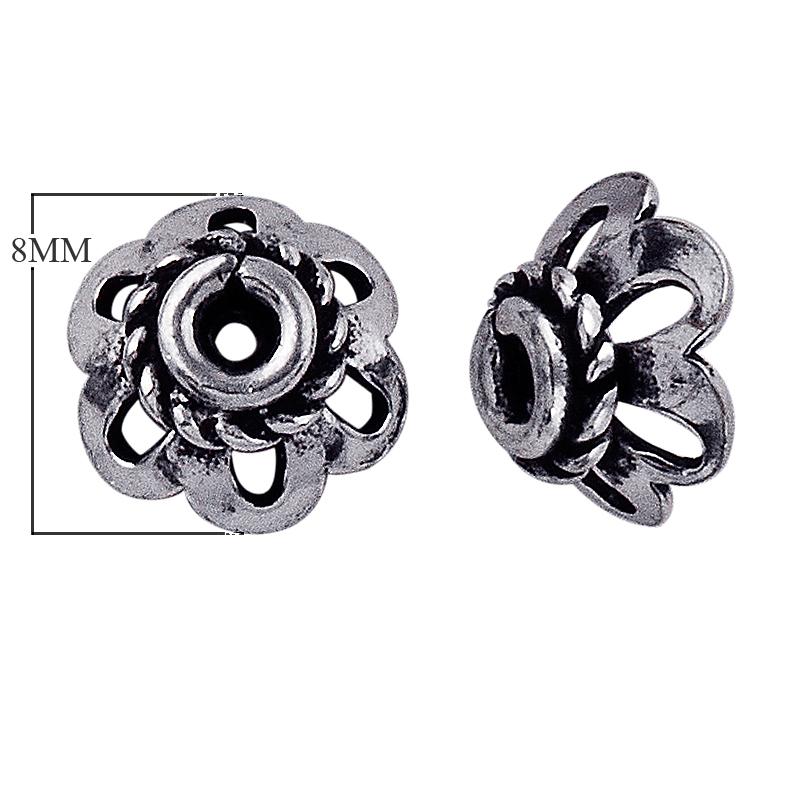 CSF-133 Silver Overlay Bead Cap Beads Bali Designs Inc 