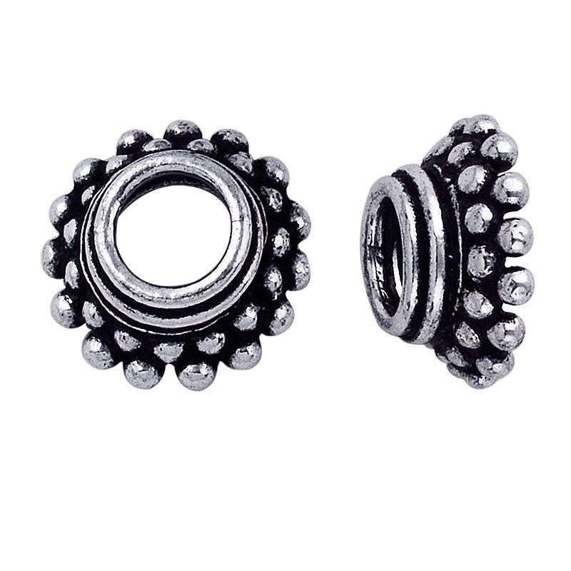 CSF-138 Silver Overlay Bead Cap Beads Bali Designs Inc 