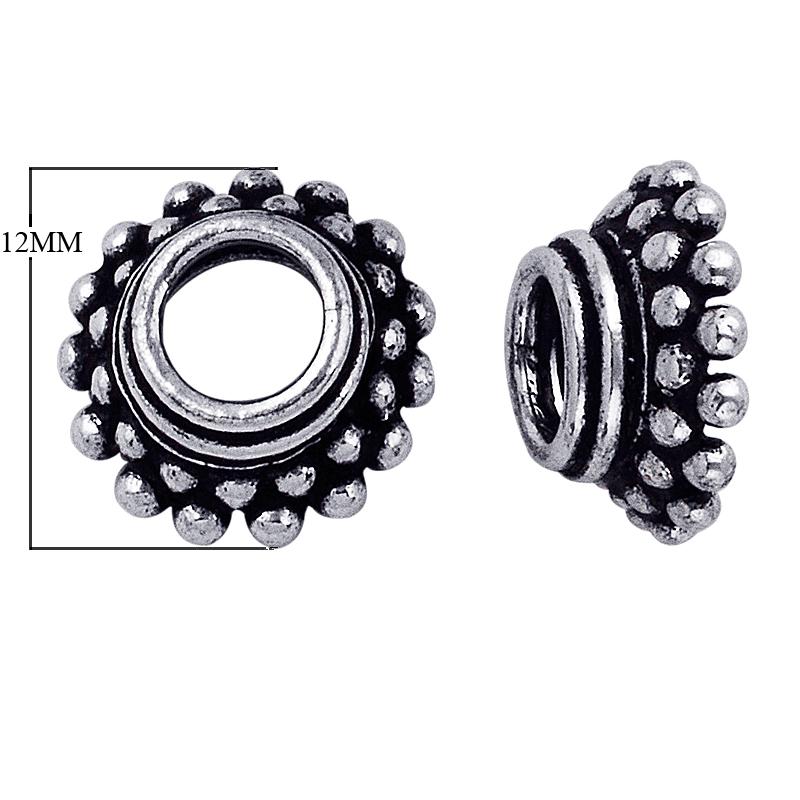 CSF-138 Silver Overlay Bead Cap Beads Bali Designs Inc 