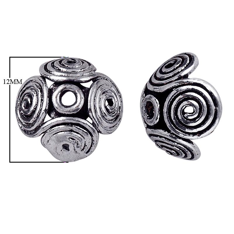 CSF-140 Silver Overlay Bead Cap Beads Bali Designs Inc 