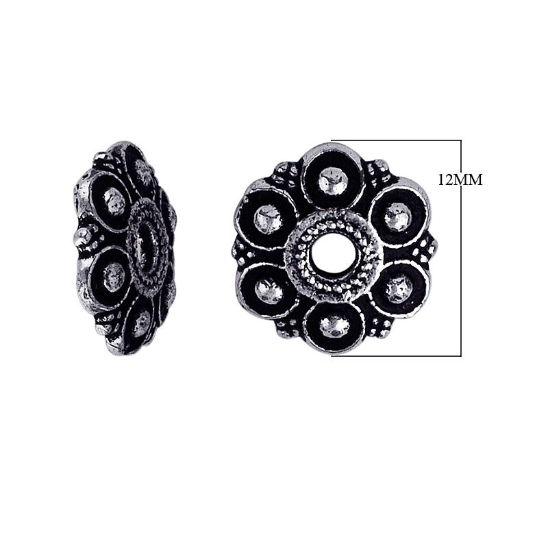 CSF-141 Silver Overlay Bead Cap Beads Bali Designs Inc 