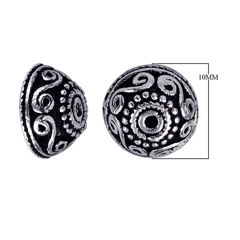 CSF-142 Silver Overlay Bead Cap Beads Bali Designs Inc 