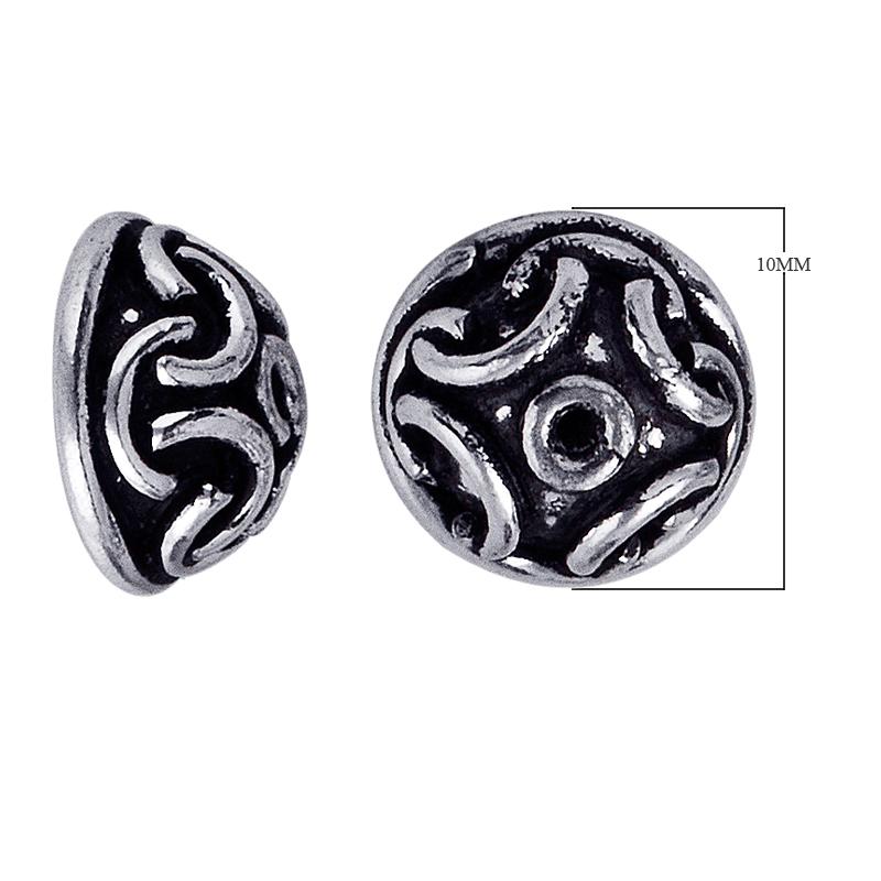 CSF-144 Silver Overlay Bead Cap Beads Bali Designs Inc 