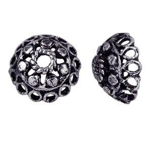 CSF-147 Silver Overlay Bead Cap Beads Bali Designs Inc 